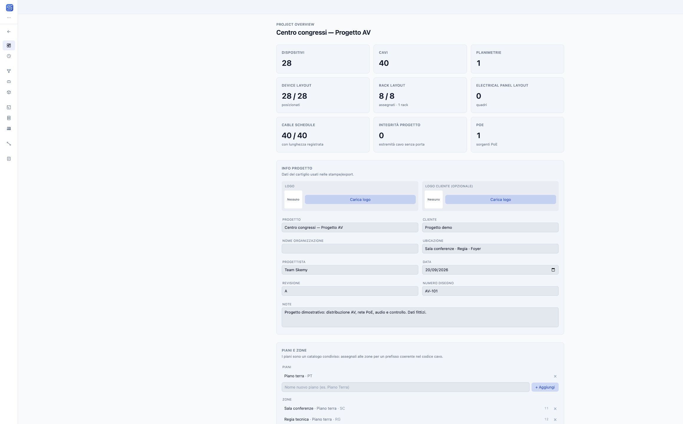 Project Overview: tema chiaro